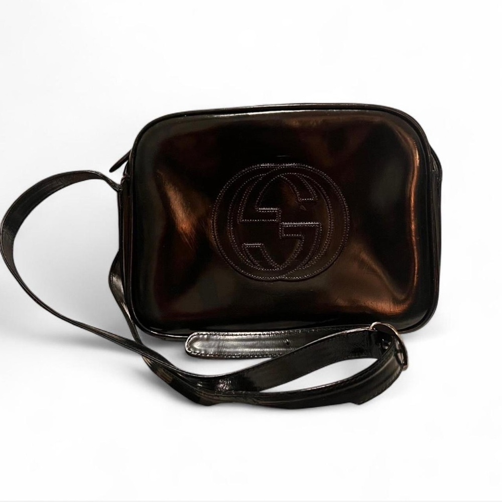 Gucci Black Patent LeatherCrossbody Bag